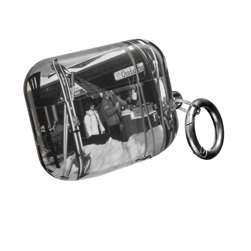 Vintage Black and White Market Photo AirPod Case | Retro Street Scene