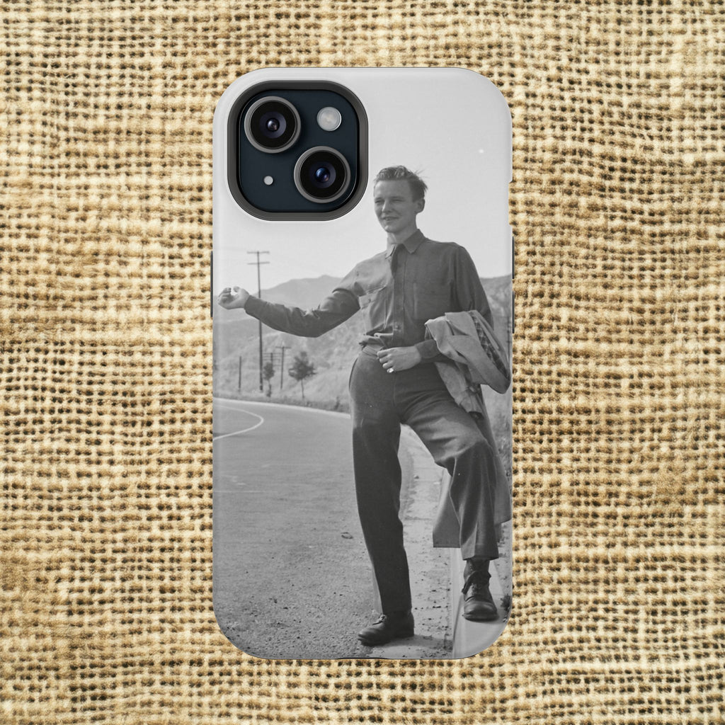 Vintage Hiker Photo Phone Case | Magnetic Impact-Resistant Case