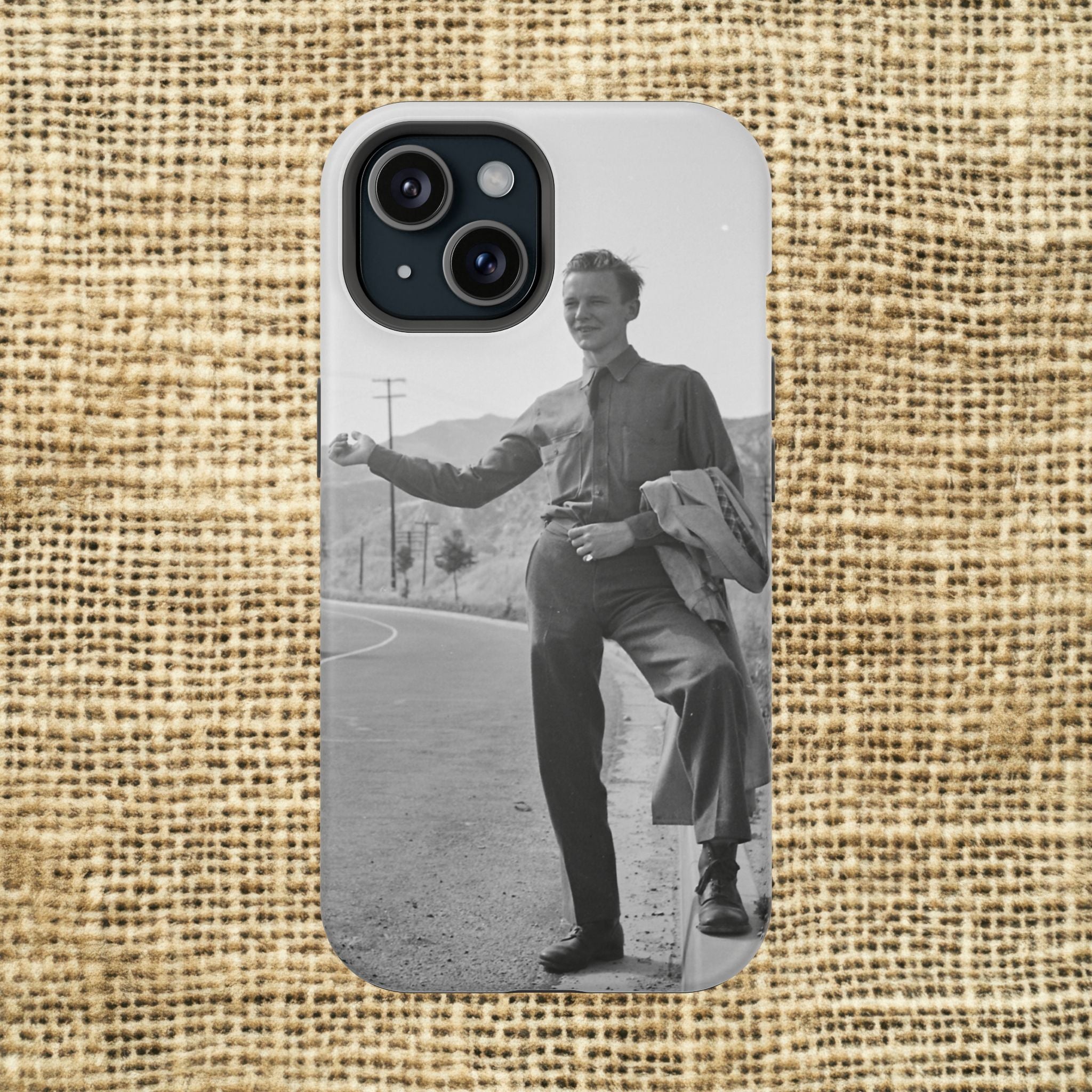 Vintage Hiker Photo Phone Case | Magnetic Impact-Resistant Case
