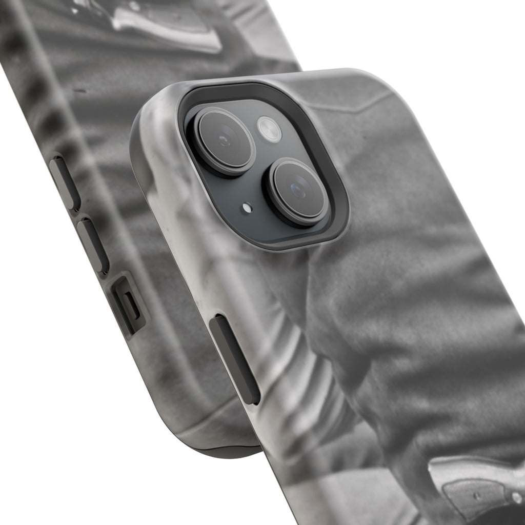 Black and White Cowboy Holster Photo Phone Case | Magnetic Impact-Resistant Case| Samsung 26 iphone 17 16 15 Monochrome Americana