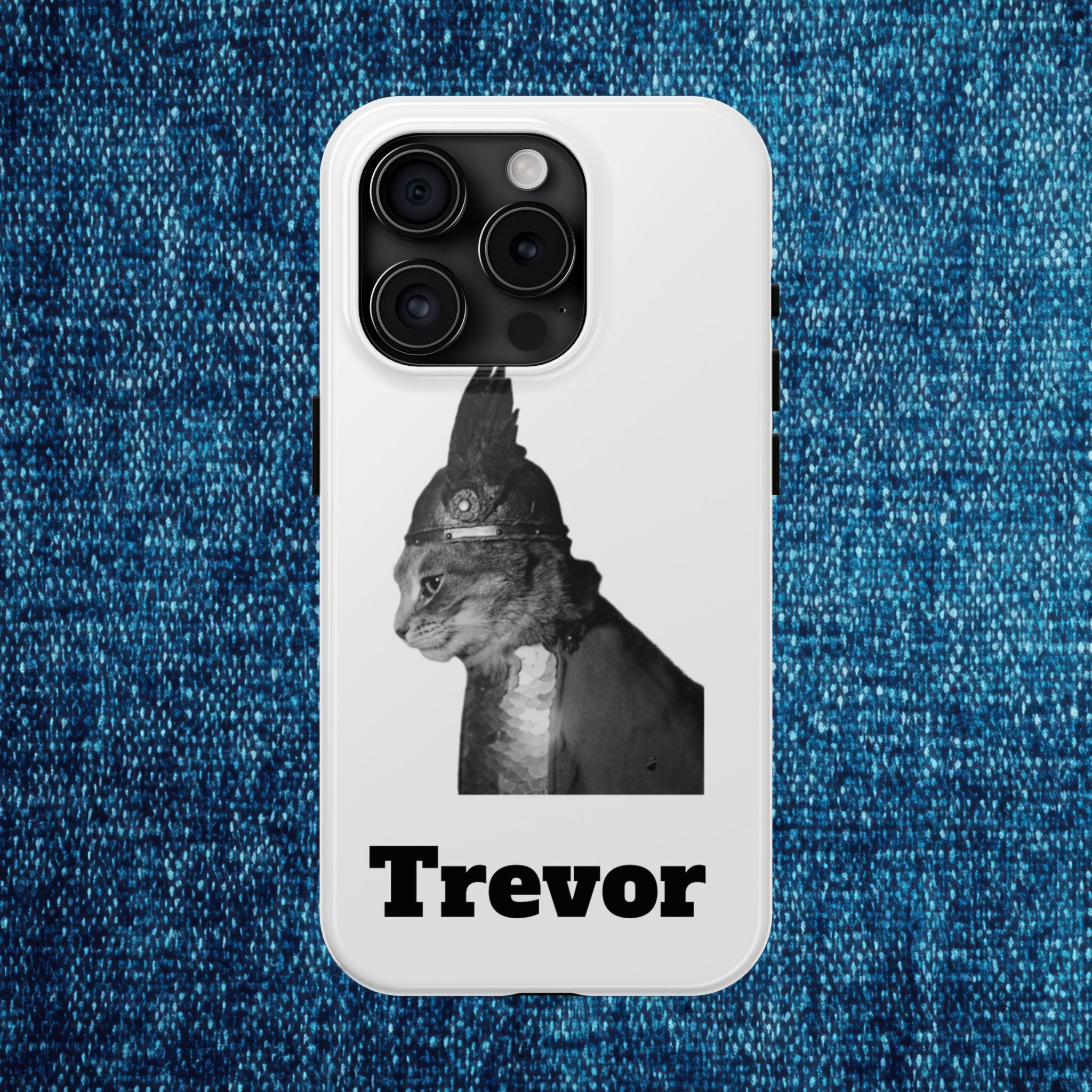 Viking Black Cat Portrait black white monochrome phone case | Tough Phone Case | cat lover case for phone Iphone 17 16 15 14