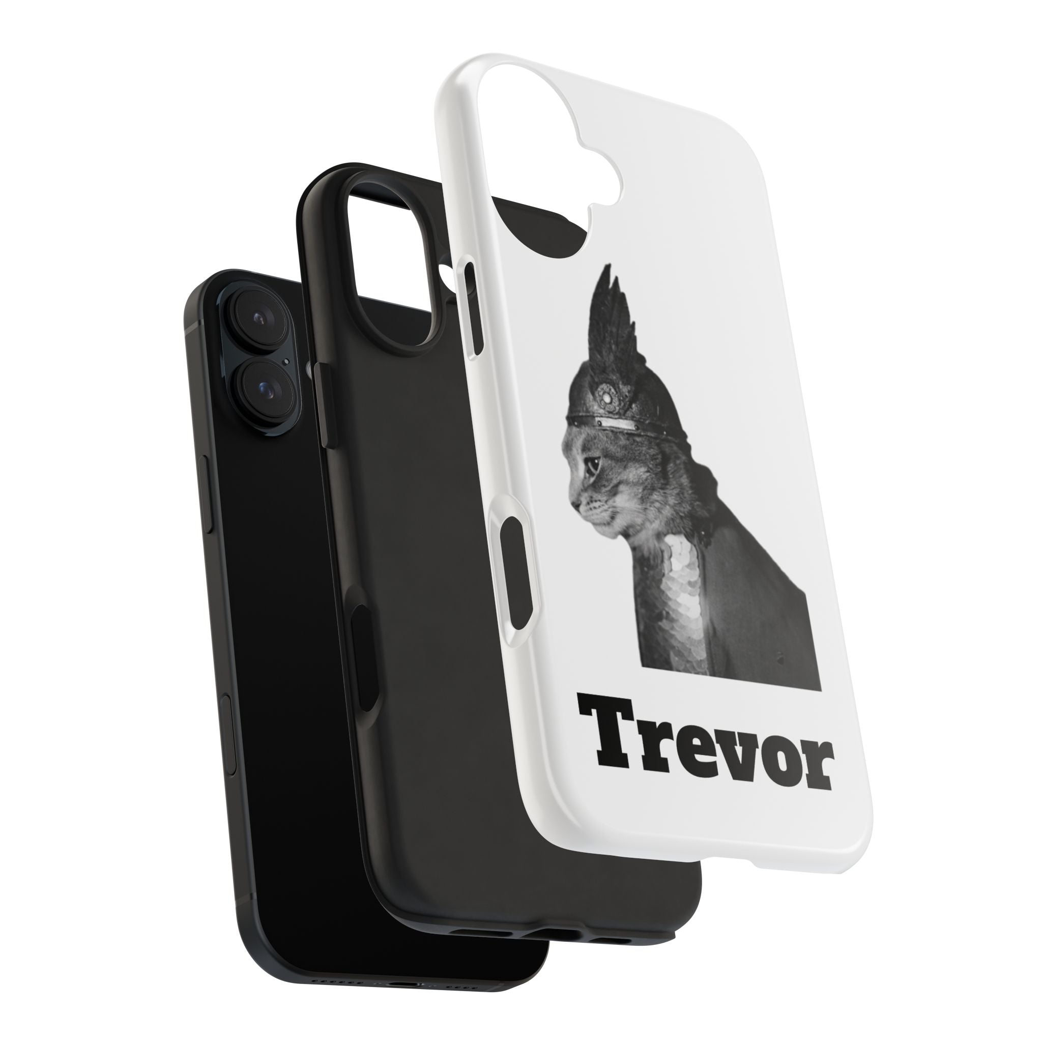 Viking Black Cat Portrait black white monochrome phone case | Tough Phone Case | cat lover case for phone Iphone 17 16 15 14