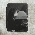Black and White  Americana Portrait kindle Case | Nostalgic case for kindle |woman sunning herself with foil | 1970s Americana | gift