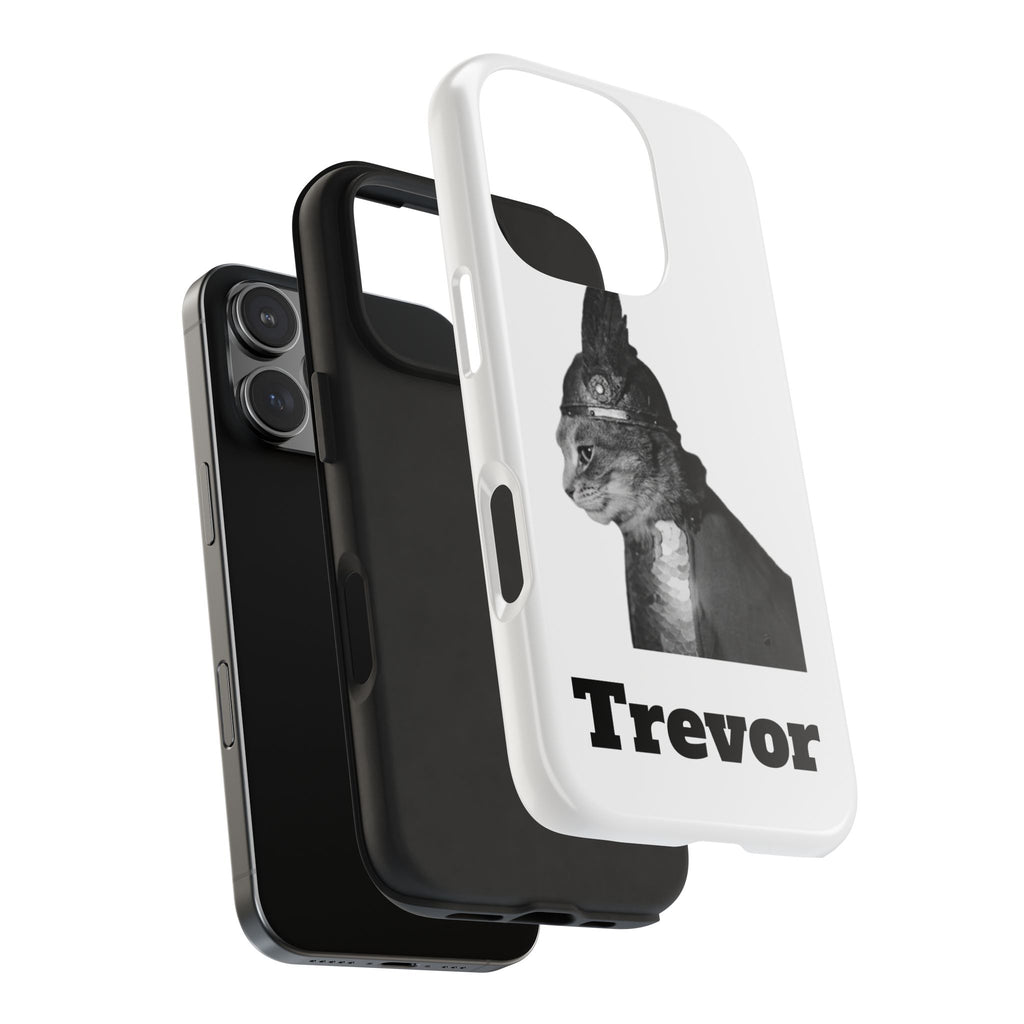Viking Black Cat Portrait black white monochrome phone case | Tough Phone Case | cat lover case for phone Iphone 17 16 15 14
