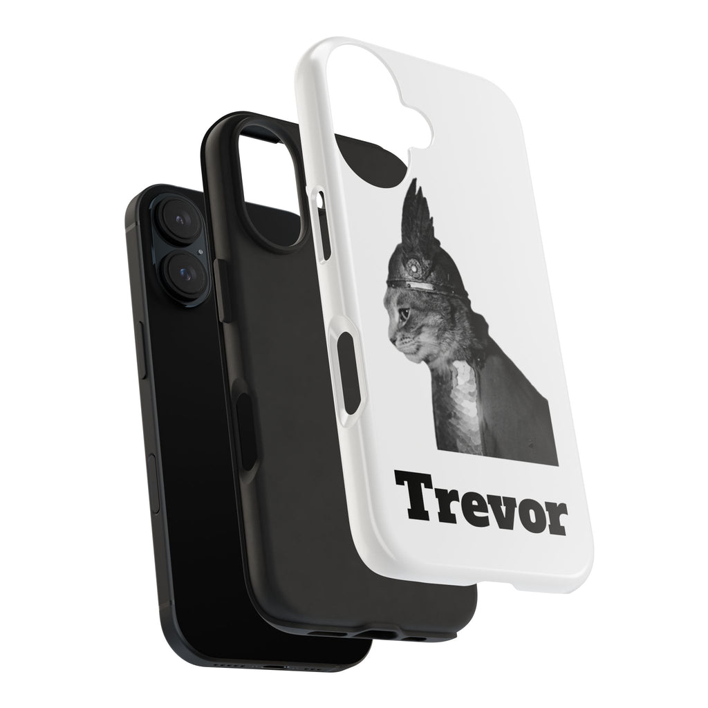 Viking Black Cat Portrait black white monochrome phone case | Tough Phone Case | cat lover case for phone Iphone 17 16 15 14
