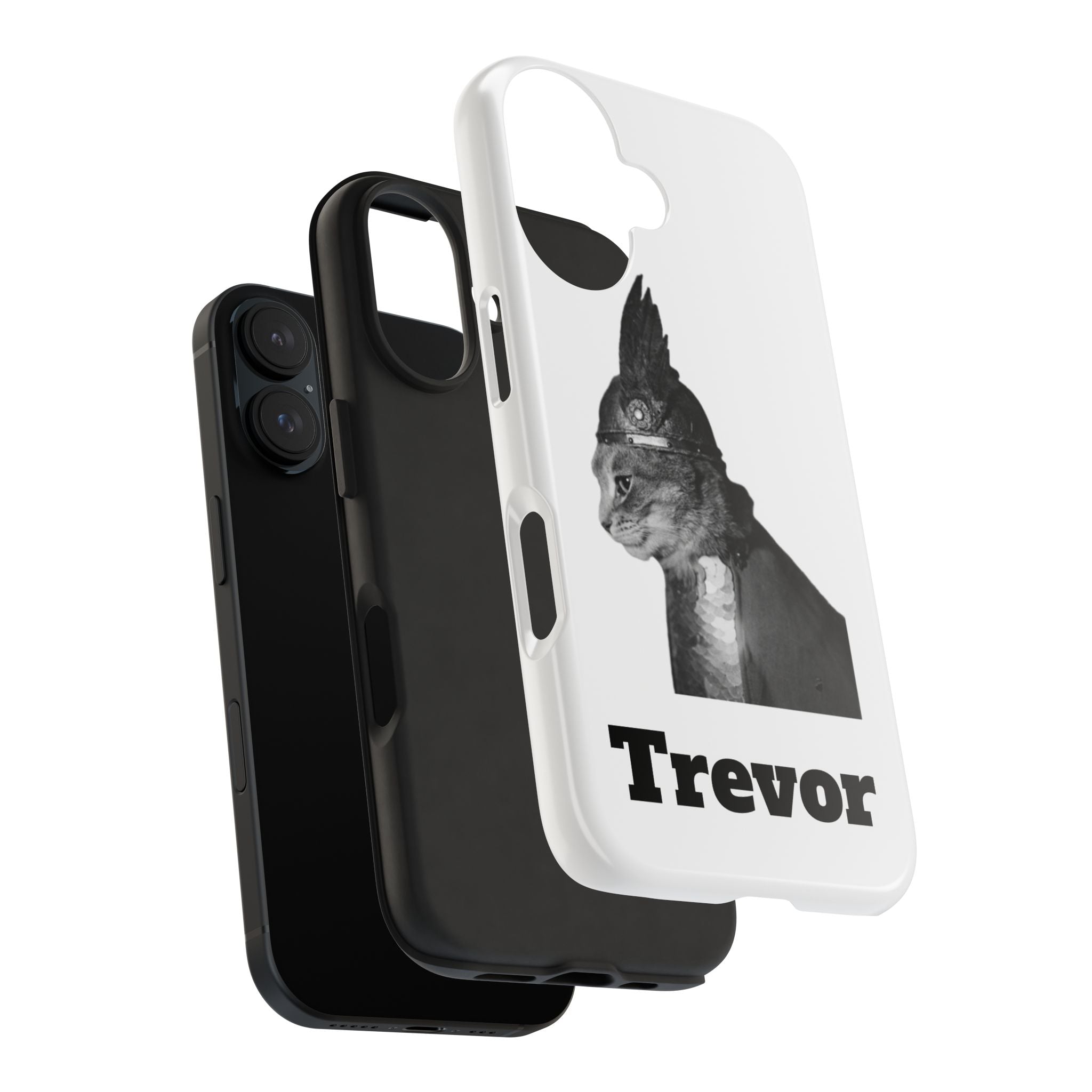 Viking Black Cat Portrait black white monochrome phone case | Tough Phone Case | cat lover case for phone Iphone 17 16 15 14