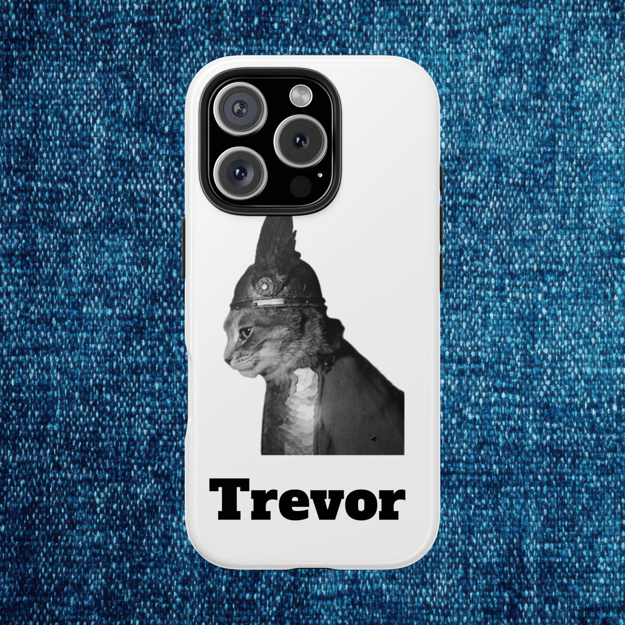 Viking Black Cat Portrait black white monochrome phone case | Tough Phone Case | cat lover case for phone Iphone 17 16 15 14