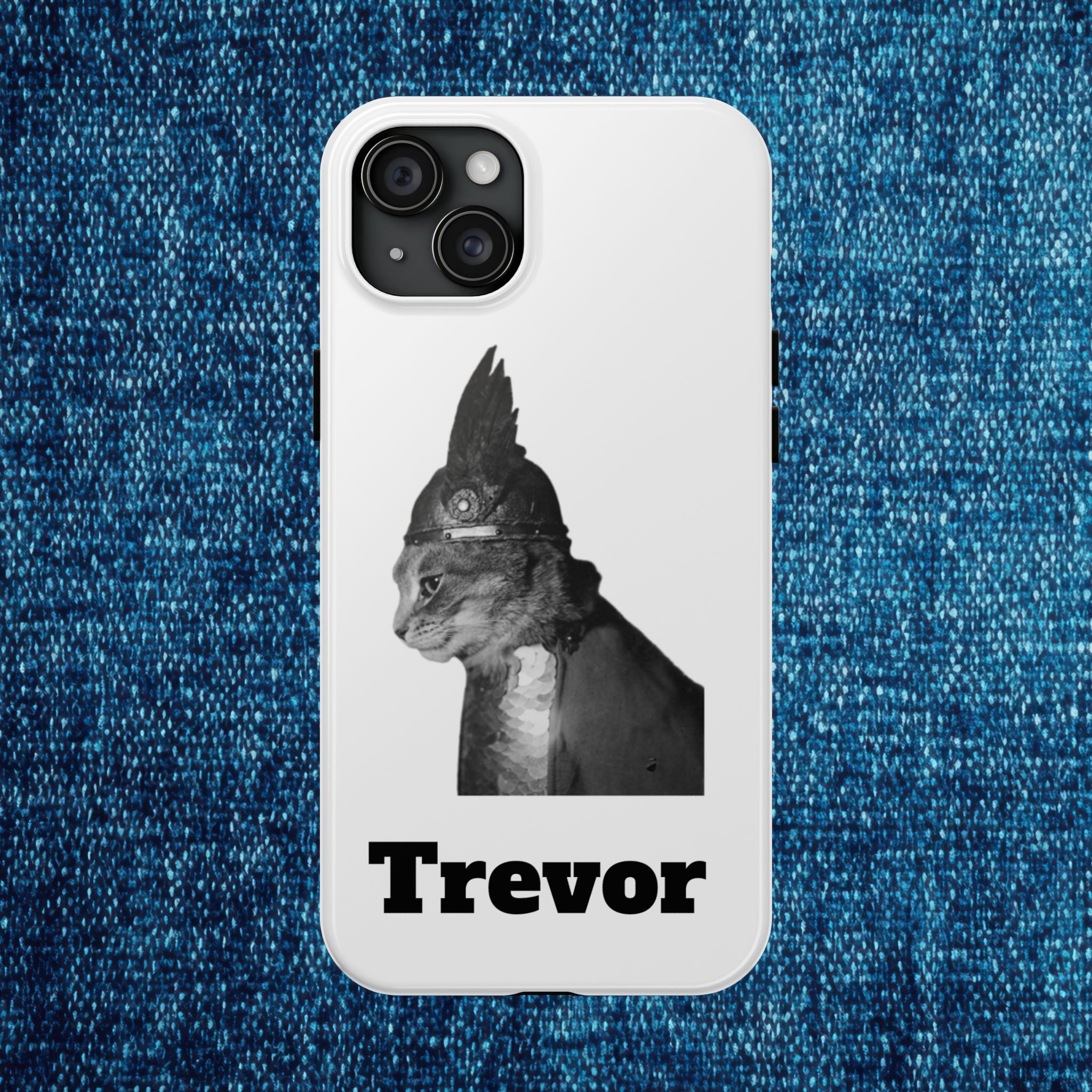 Viking Black Cat Portrait black white monochrome phone case | Tough Phone Case | cat lover case for phone Iphone 17 16 15 14