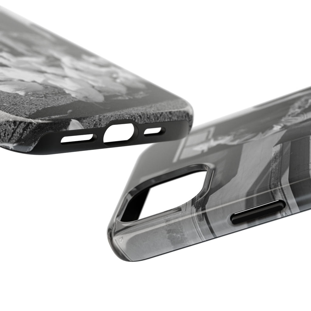 Ansel Adams  iBlack White image Farmer Feeding Chickens Phone Case | Vintage Farm Photo Tough Case | iphone 17 16 15
