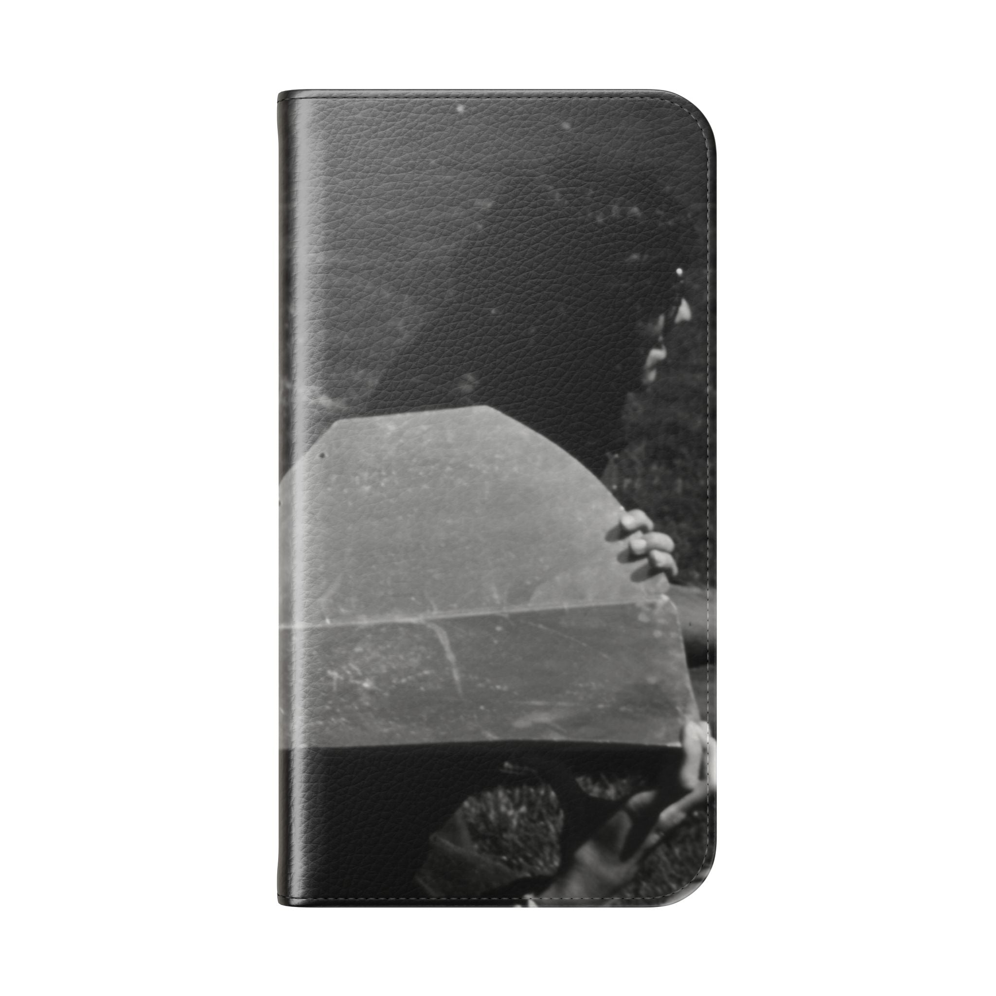 Black and White  Americana Portrait flip Phone Case | flip Case |woman sunning herself with foil | 1970s Americana | Graduation gift