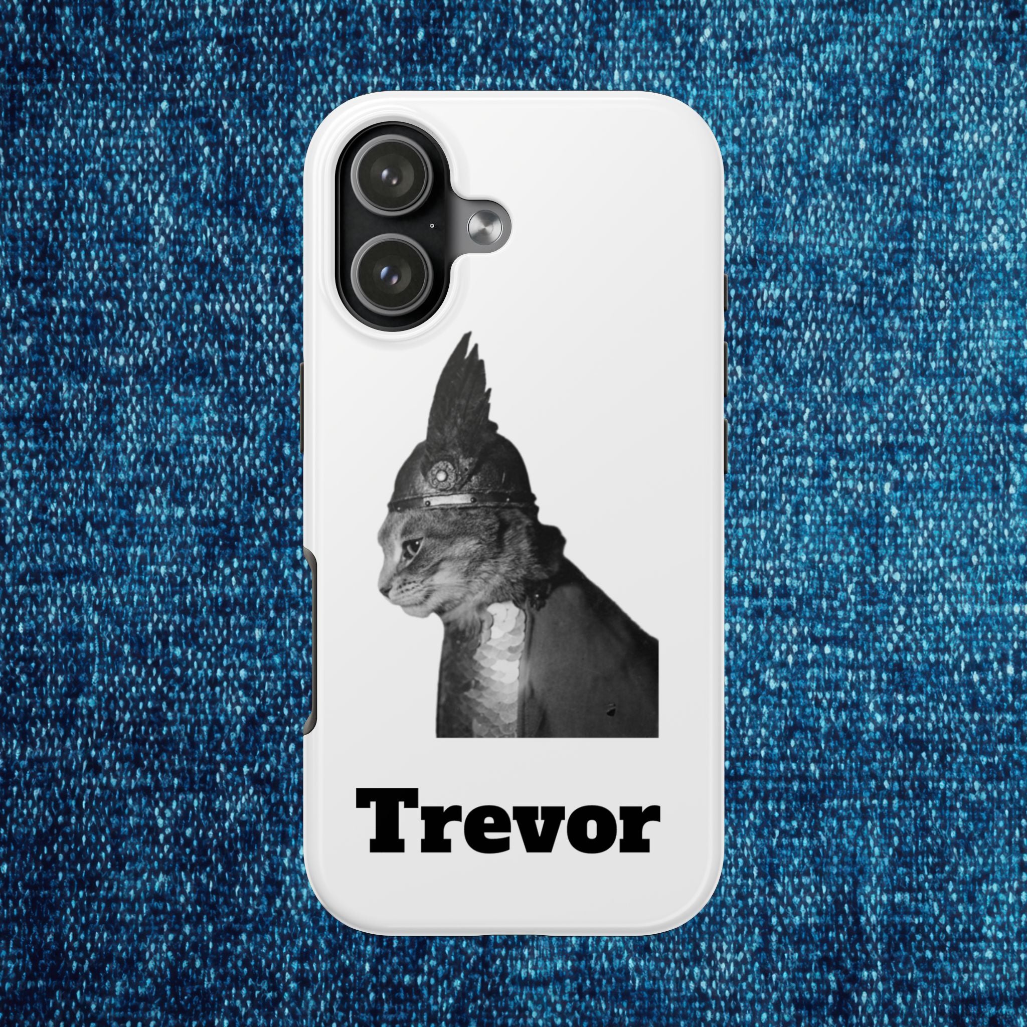 Viking Black Cat Portrait black white monochrome phone case | Tough Phone Case | cat lover case for phone Iphone 17 16 15 14