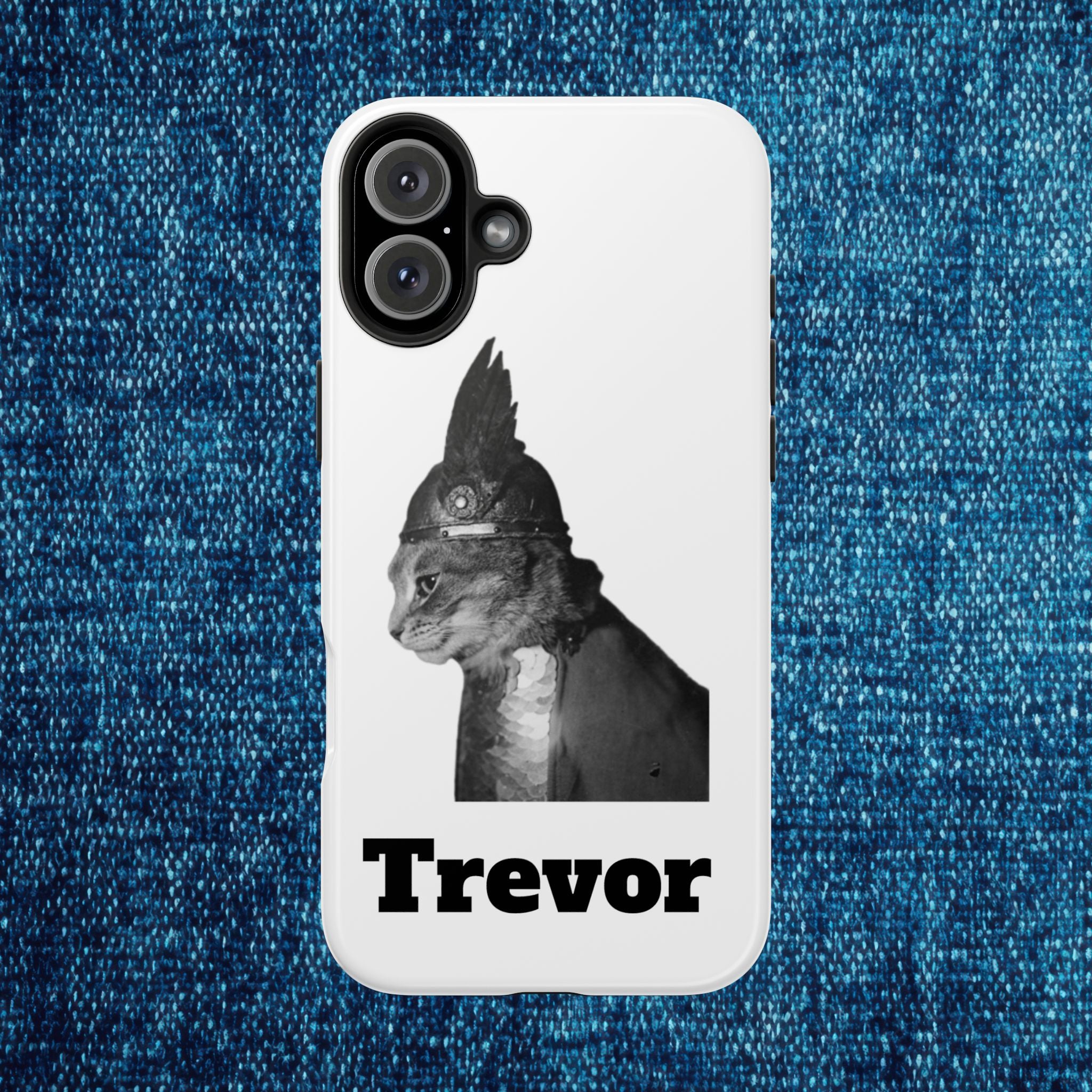 Viking Black Cat Portrait black white monochrome phone case | Tough Phone Case | cat lover case for phone Iphone 17 16 15 14