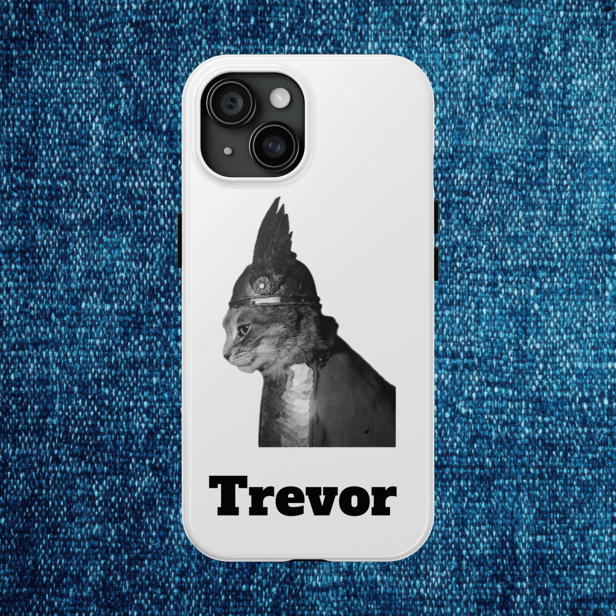 Viking Black Cat Portrait black white monochrome phone case | Tough Phone Case | cat lover case for phone Iphone 17 16 15 14