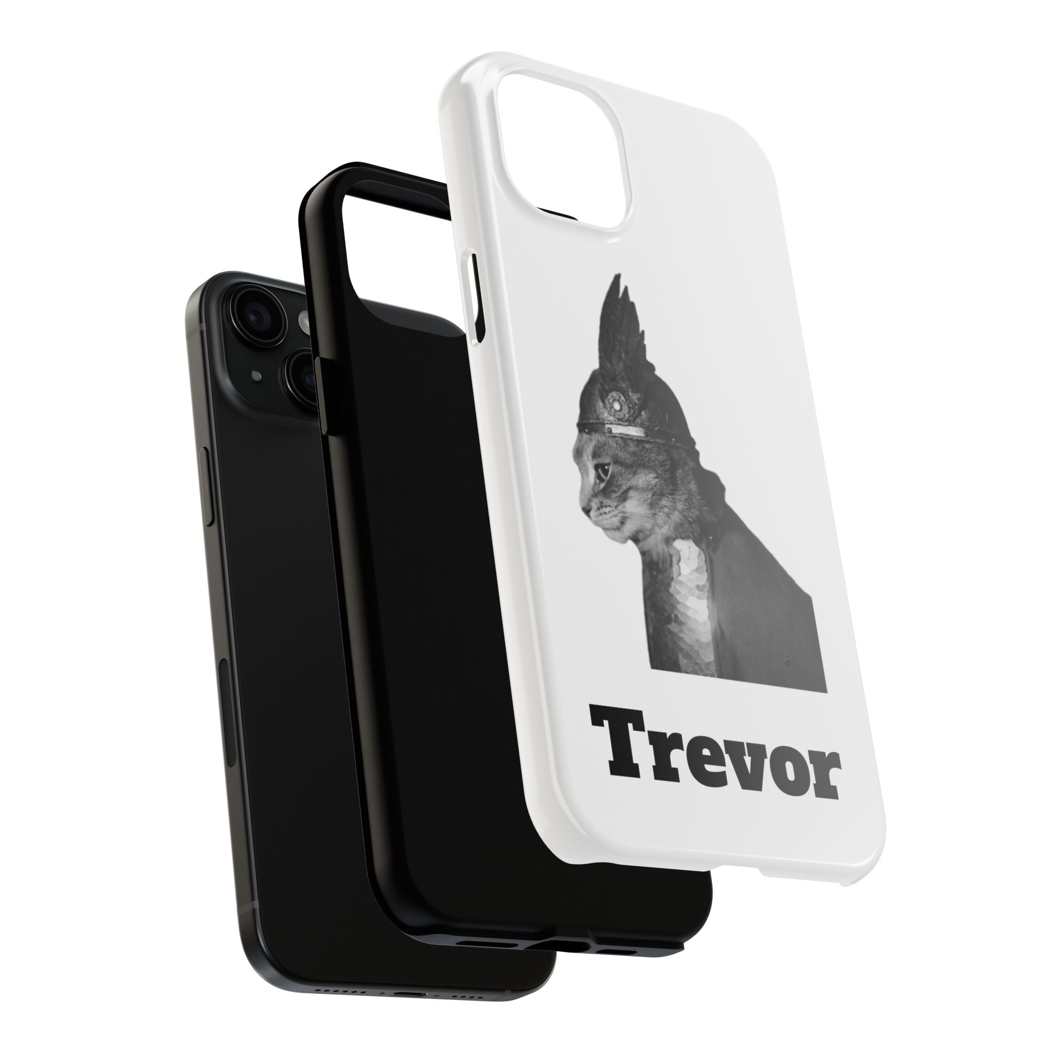 Viking Black Cat Portrait black white monochrome phone case | Tough Phone Case | cat lover case for phone Iphone 17 16 15 14
