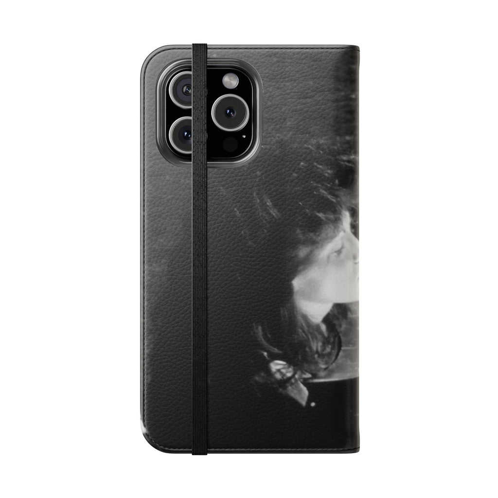 Black and White  Americana Portrait flip Phone Case | flip Case |woman sunning herself with foil | 1970s Americana | Graduation gift