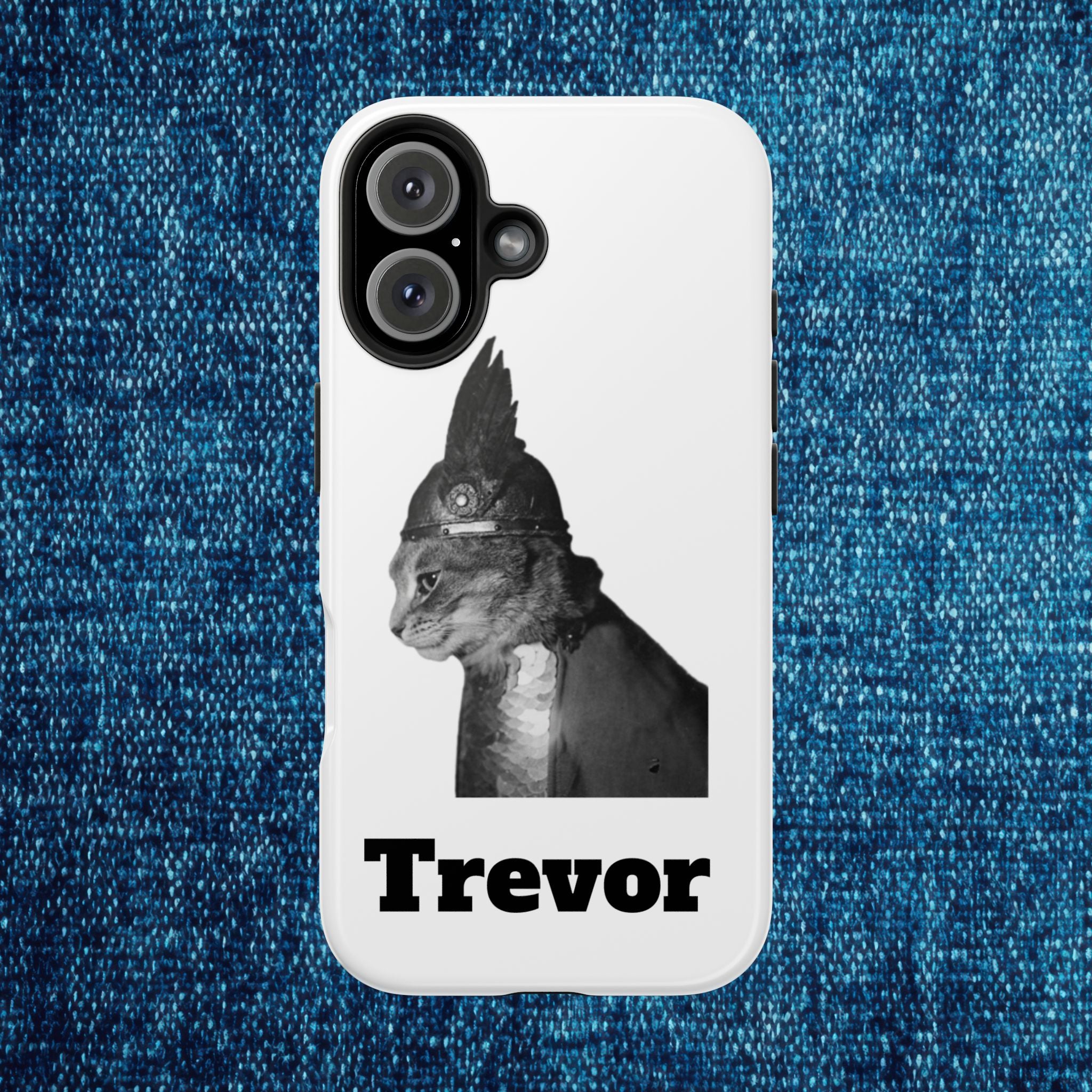 Viking Black Cat Portrait black white monochrome phone case | Tough Phone Case | cat lover case for phone Iphone 17 16 15 14