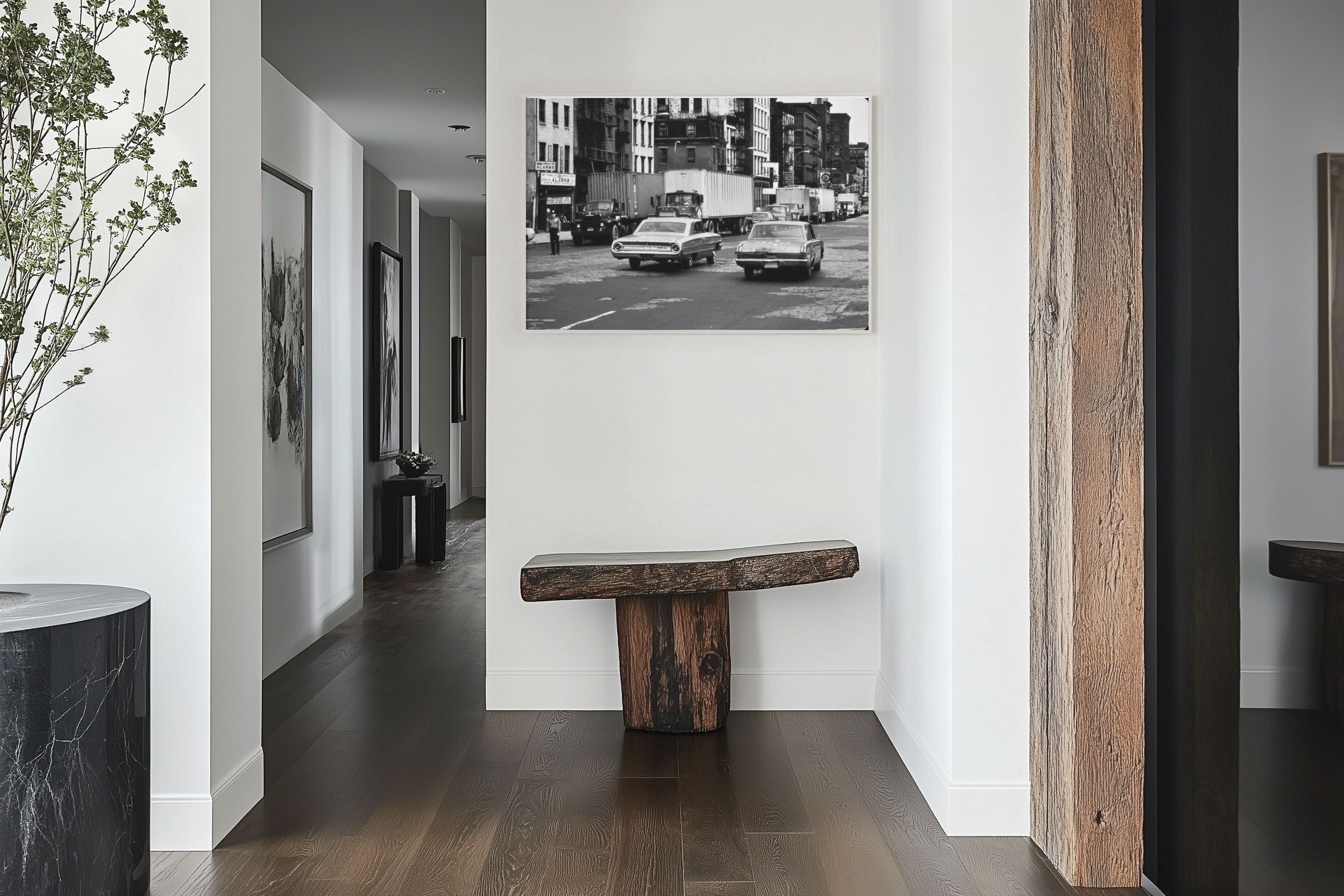 Vintage New York Street Photography | 1960s Manhattan Black & White City Print | Classic Americana Urban Wall Art | Historic NYC Photography