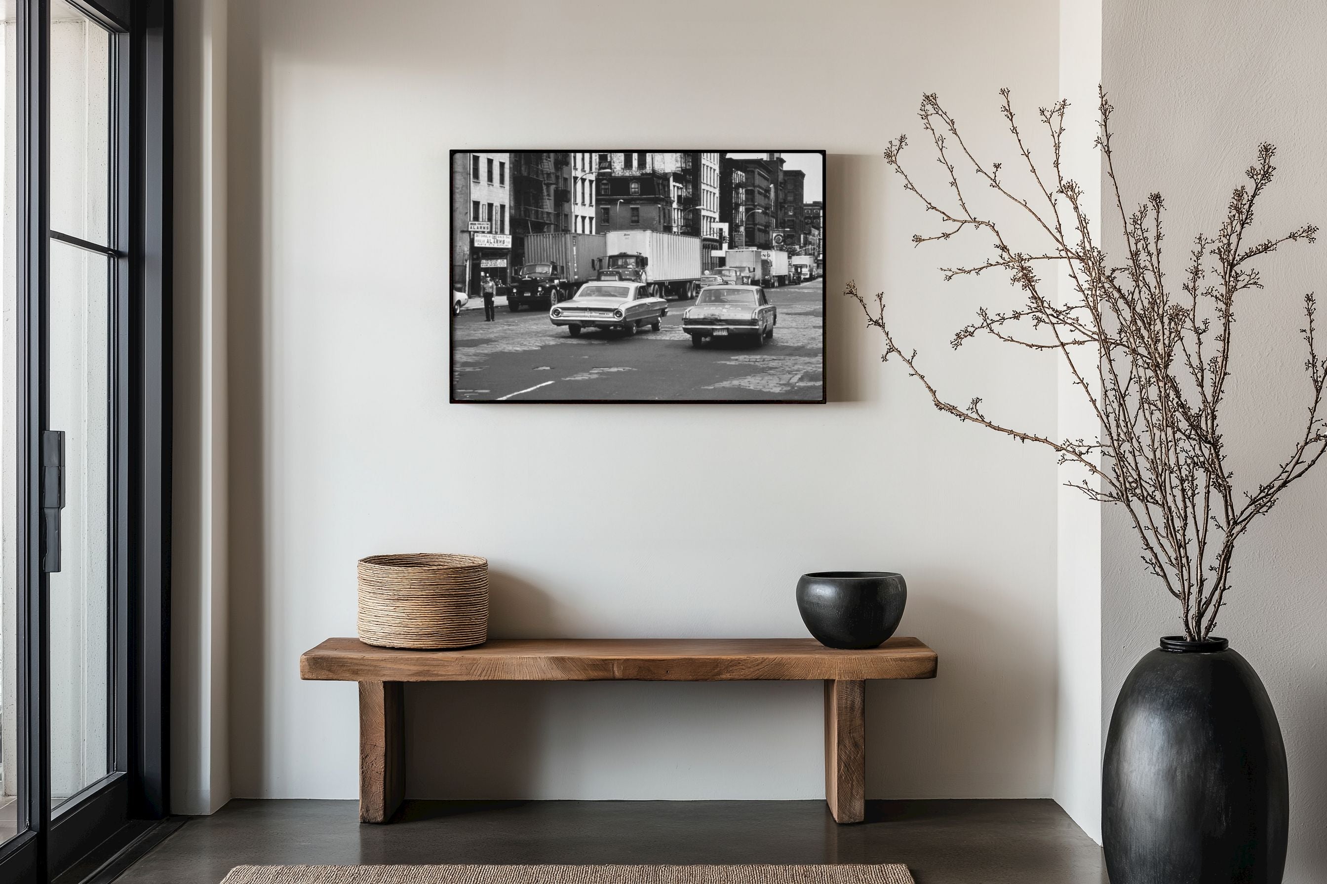 Vintage New York Street Photography | 1960s Manhattan Black & White City Print | Classic Americana Urban Wall Art | Historic NYC Photography