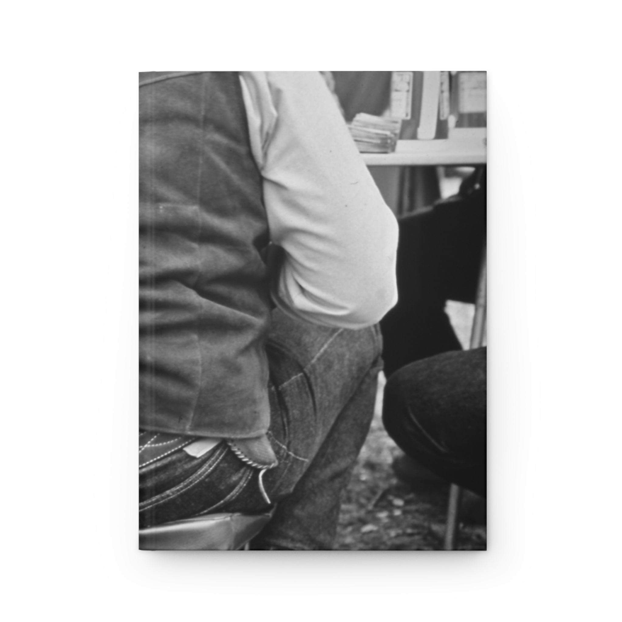 Black and White Western Cowboy Scene Hardcover Journal