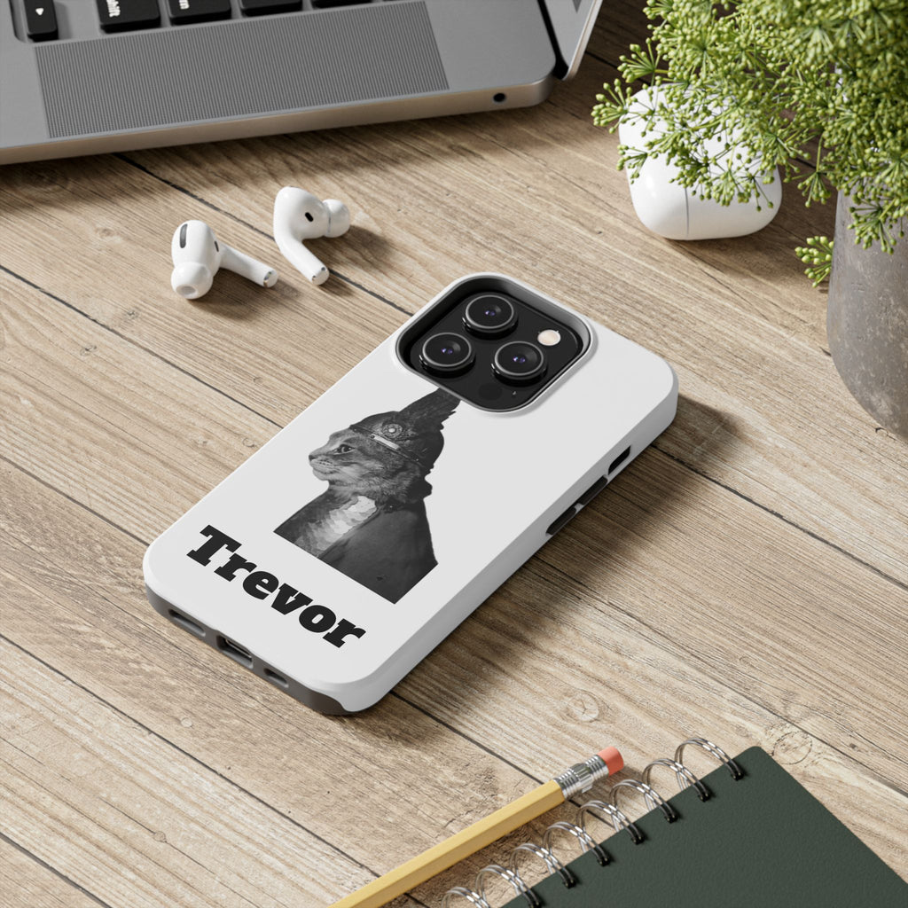 Viking Black Cat Portrait black white monochrome phone case | Tough Phone Case | cat lover case for phone Iphone 17 16 15 14
