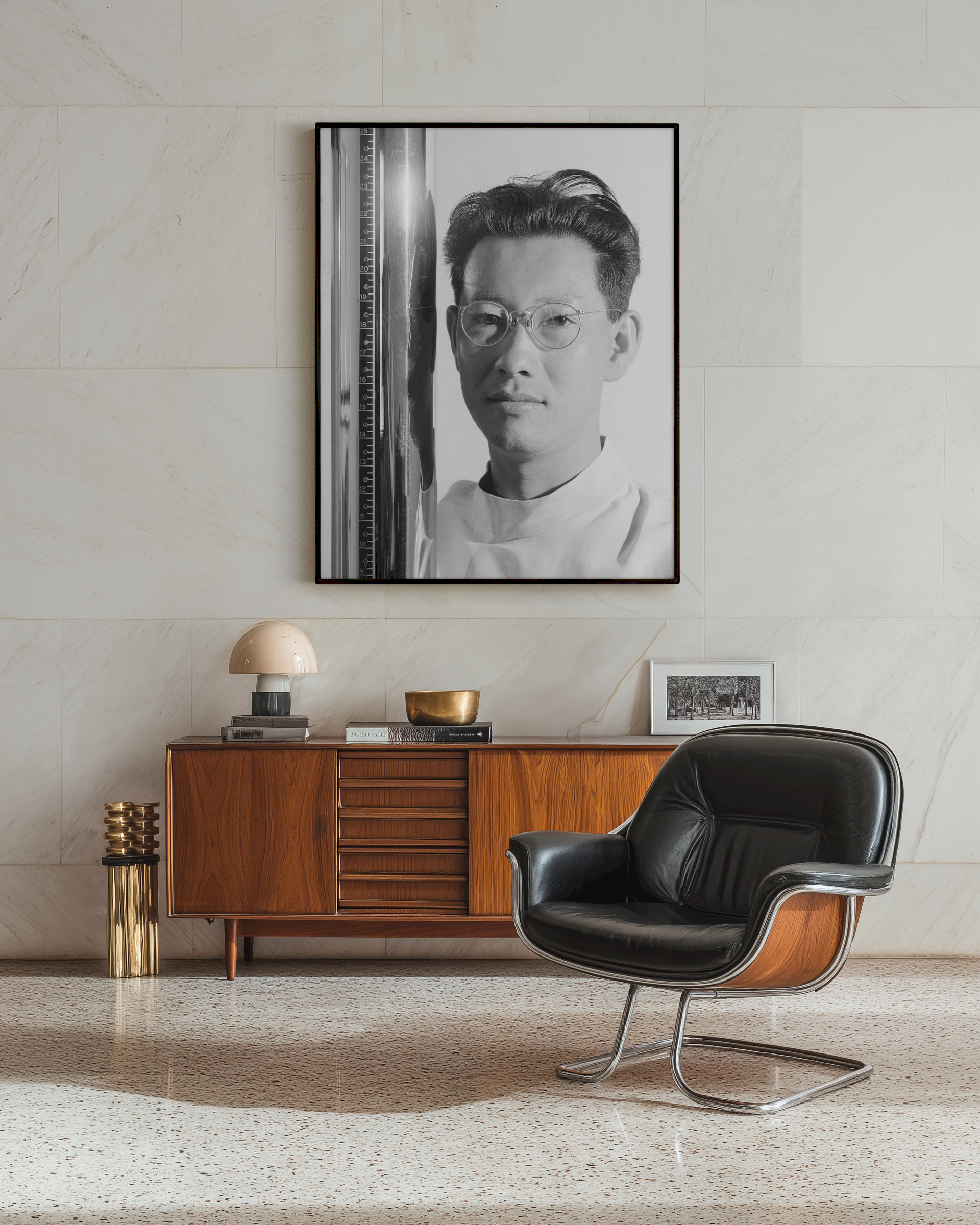 Ansel Adams Manzanar X-Ray Technician Photograph — Museum Quality Giclée Reproduction | WWII Japanese Internment Camp Historic Wall Art