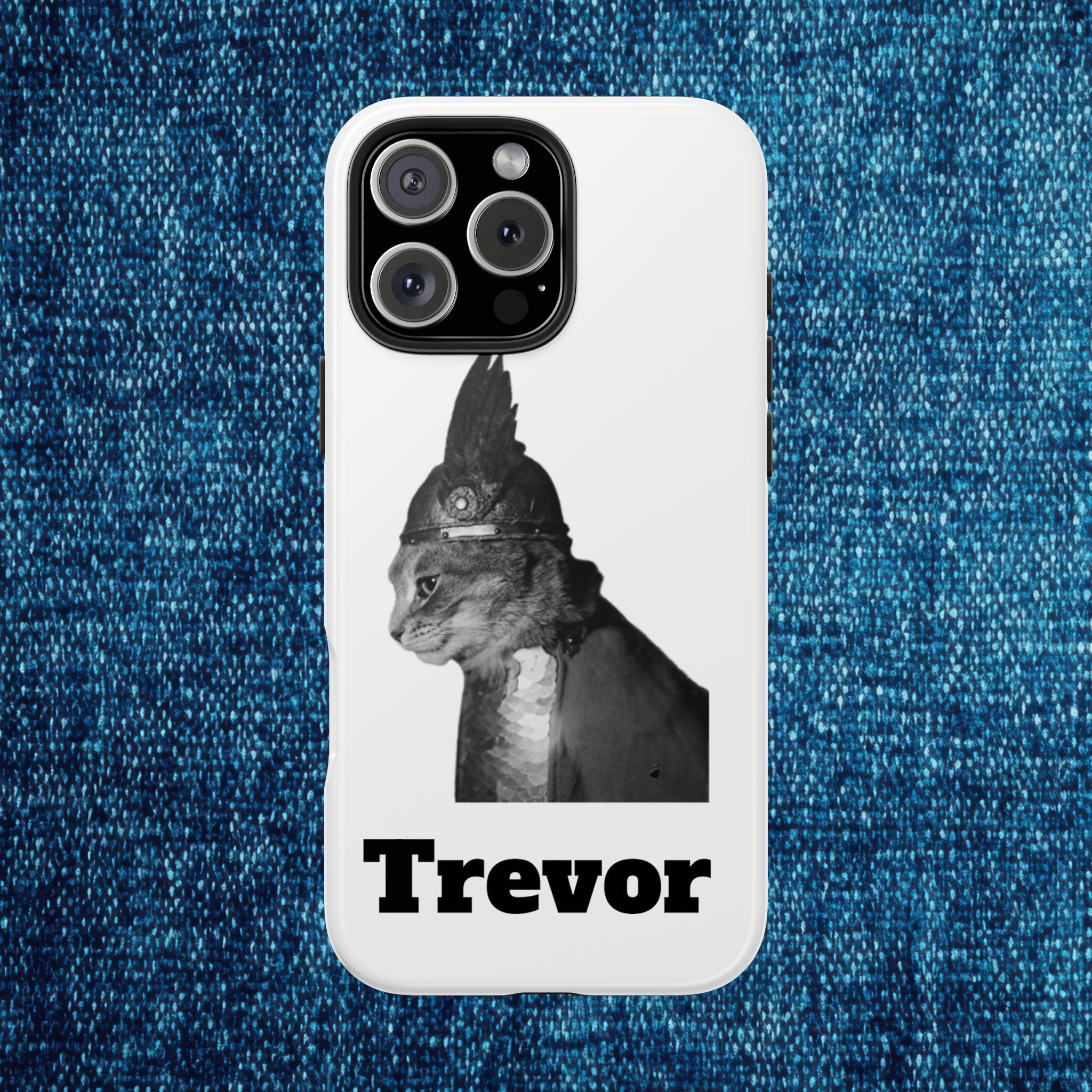 Viking Black Cat Portrait black white monochrome phone case | Tough Phone Case | cat lover case for phone Iphone 17 16 15 14