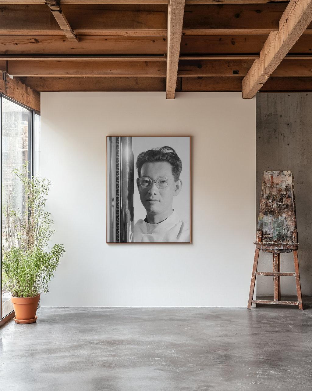 Ansel Adams Manzanar X-Ray Technician Photograph — Museum Quality Giclée Reproduction | WWII Japanese Internment Camp Historic Wall Art