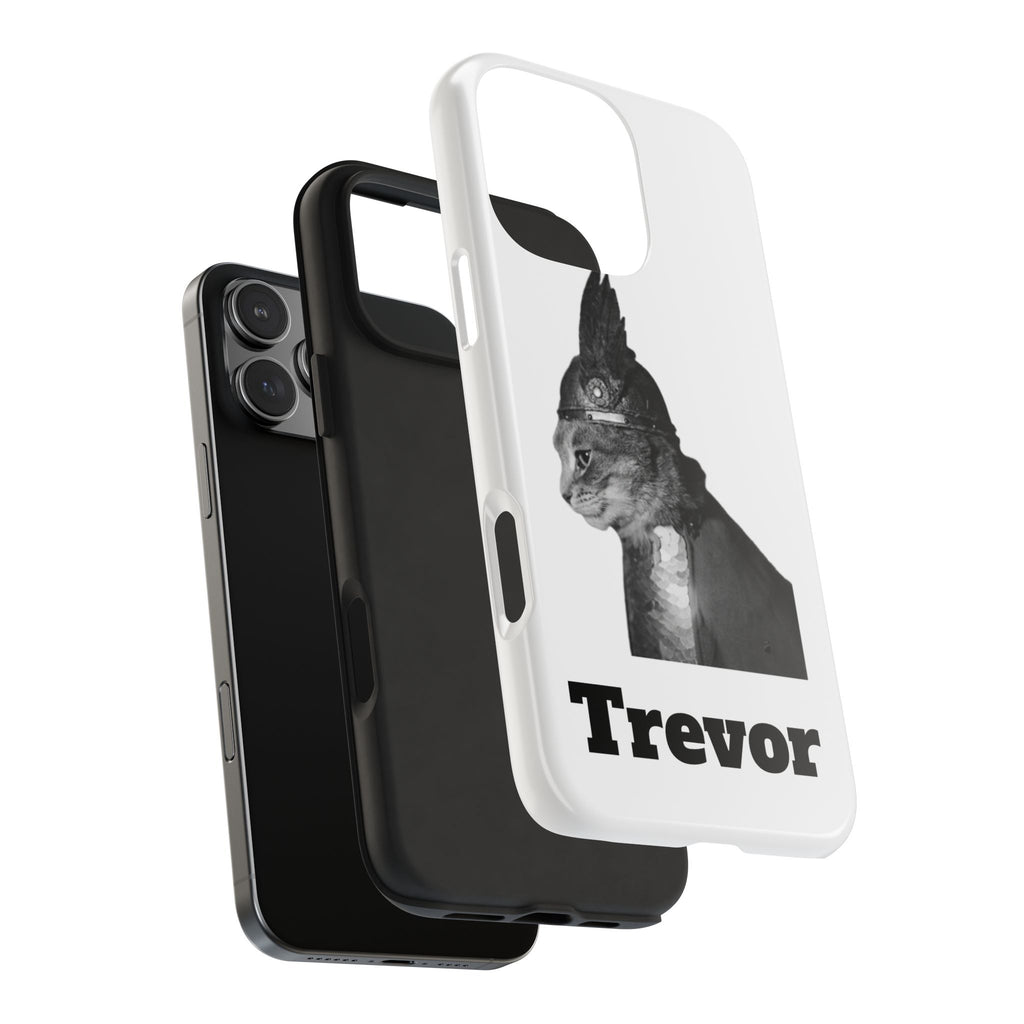 Viking Black Cat Portrait black white monochrome phone case | Tough Phone Case | cat lover case for phone Iphone 17 16 15 14