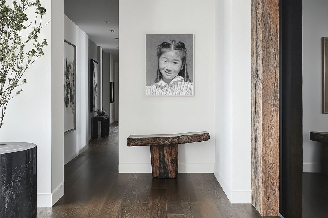 Ansel Adams — Manzanar Portrait of Japanese American Girl | Museum Quality Black & White Giclée Print | Historic Documentary Photography