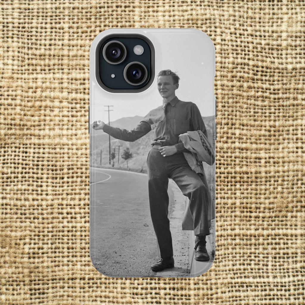 Vintage Hiker Photo Phone Case | Magnetic Impact-Resistant Case