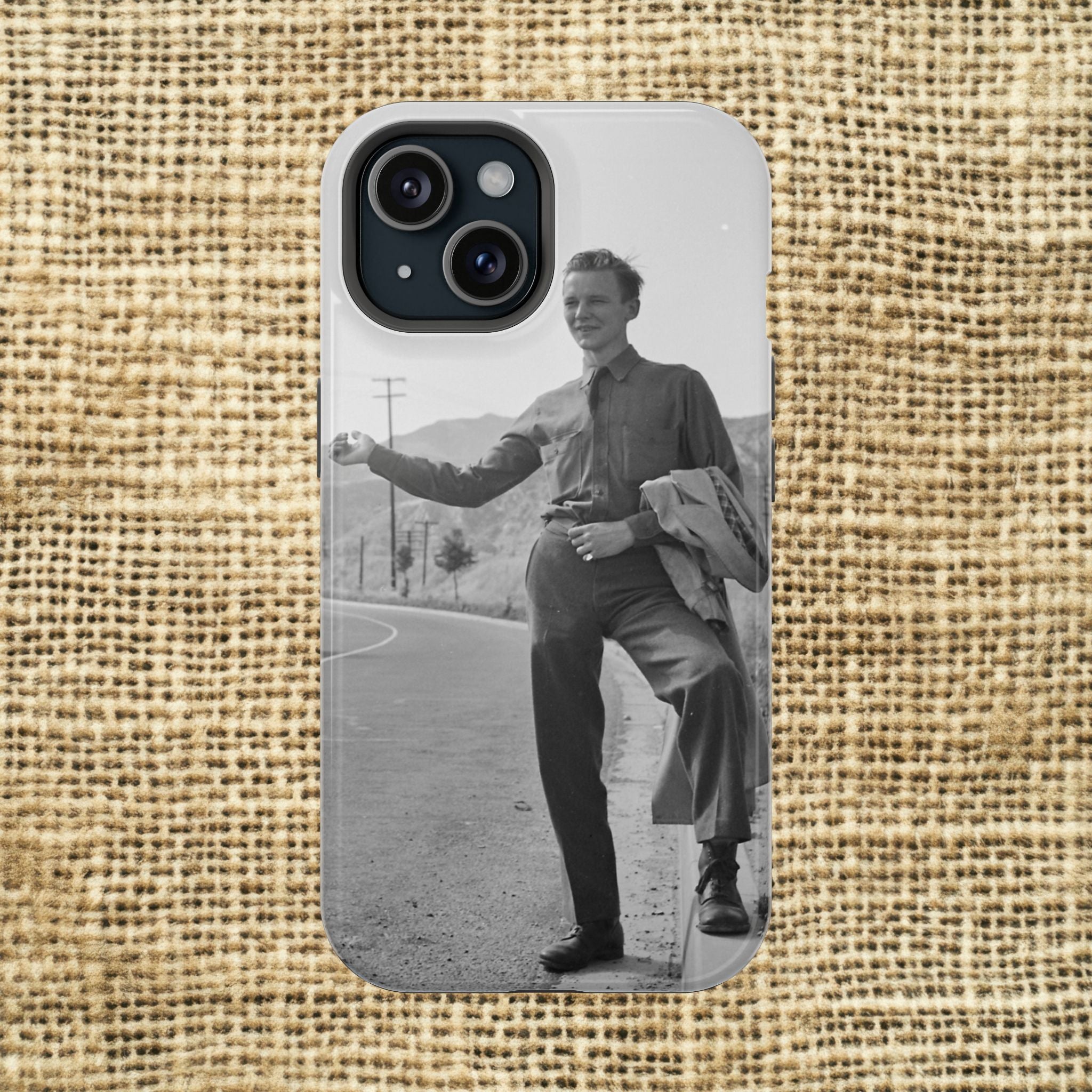 Vintage Hiker Photo Phone Case | Magnetic Impact-Resistant Case