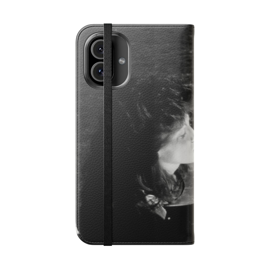 Black and White  Americana Portrait flip Phone Case | flip Case |woman sunning herself with foil | 1970s Americana | Graduation gift