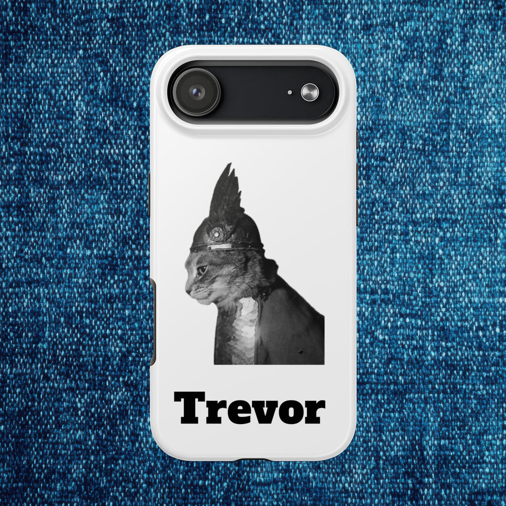 Viking Black Cat Portrait black white monochrome phone case | Tough Phone Case | cat lover case for phone Iphone 17 16 15 14