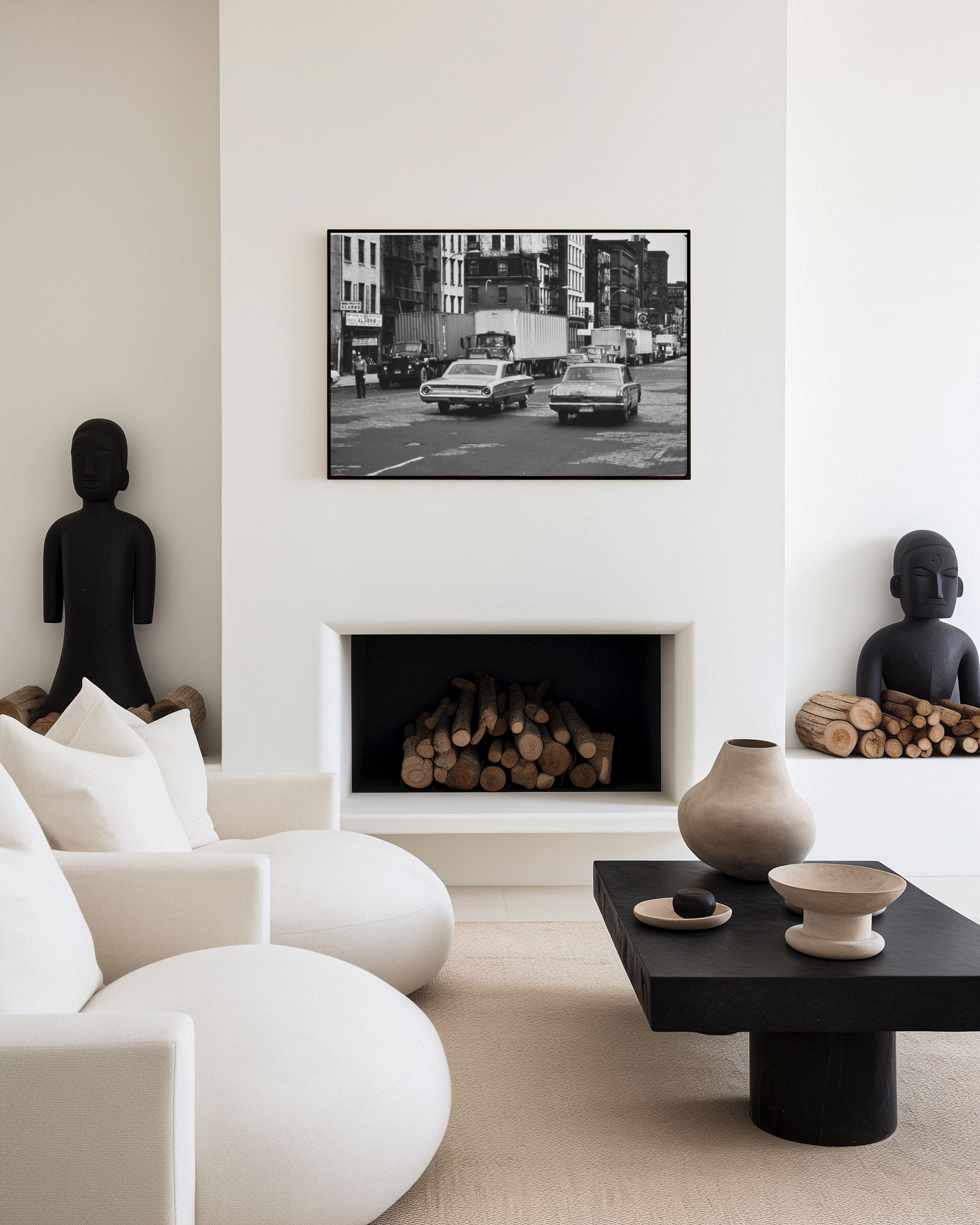 Vintage New York Street Photography | 1960s Manhattan Black & White City Print | Classic Americana Urban Wall Art | Historic NYC Photography