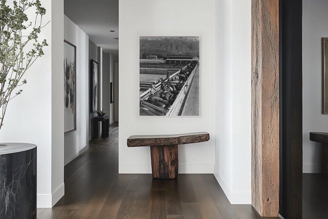 Ansel Adams Manzanar Hog Farm Print - Japanese American Internment Camp WW2 Historical Black White Photography Wall Art