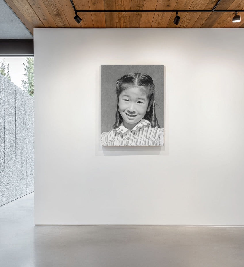Ansel Adams — Manzanar Portrait of Japanese American Girl | Museum Quality Black & White Giclée Print | Historic Documentary Photography
