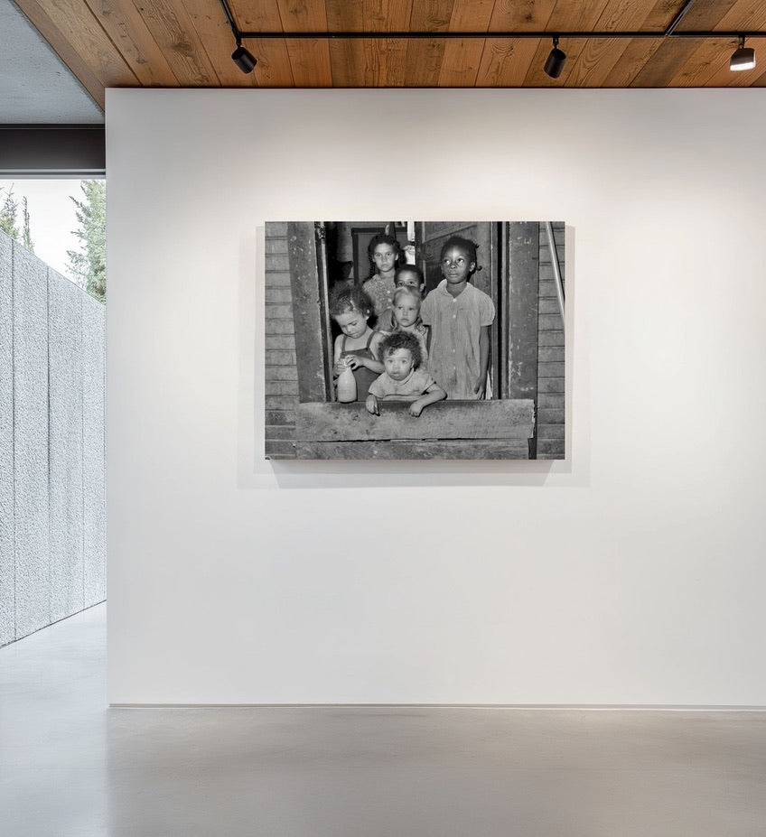 1940s Coal Miner Children Photograph | West Virginia Mining Town | Great Depression Documentary Photo | Historic Americana Wall Art