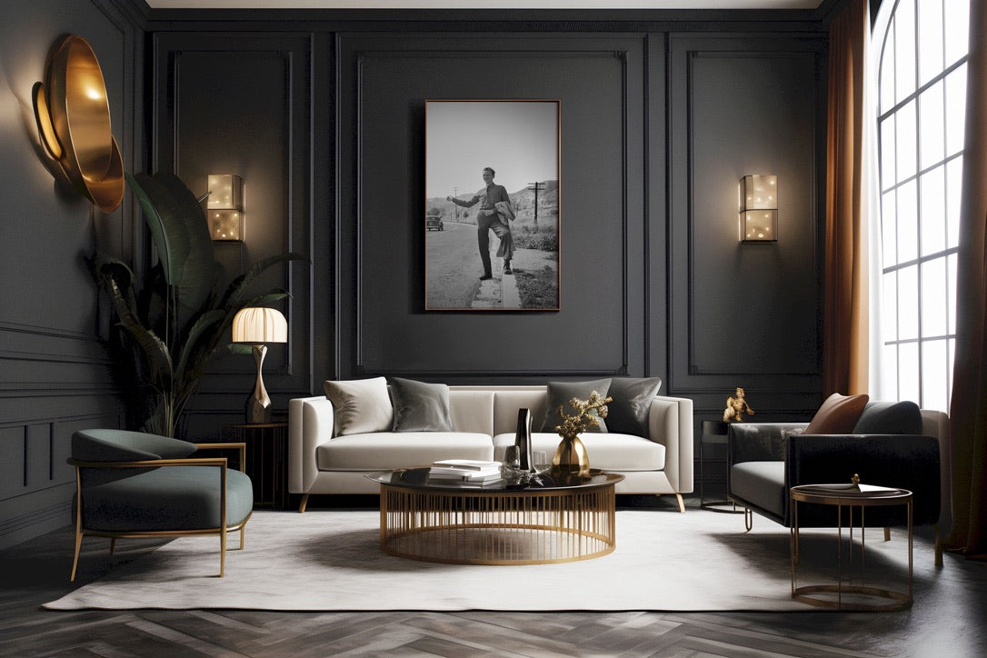 Black and white photograph wall art | 1940s California | industrial masculine decor | gift