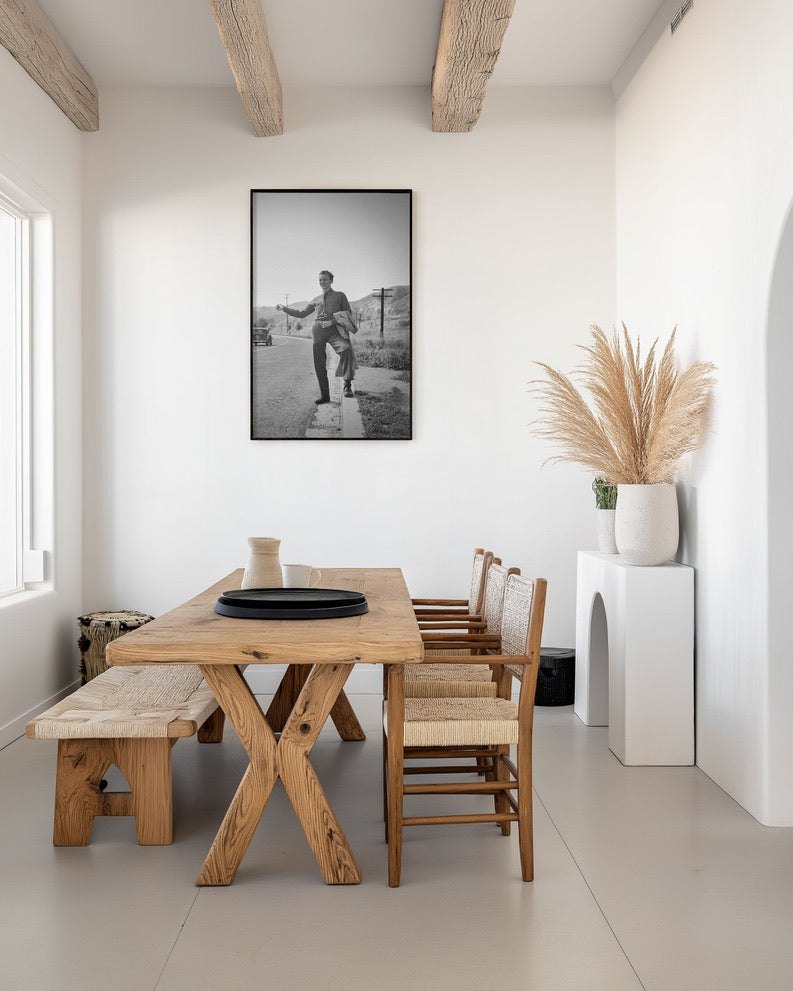 Black and white photograph wall art | 1940s California | industrial masculine decor | gift