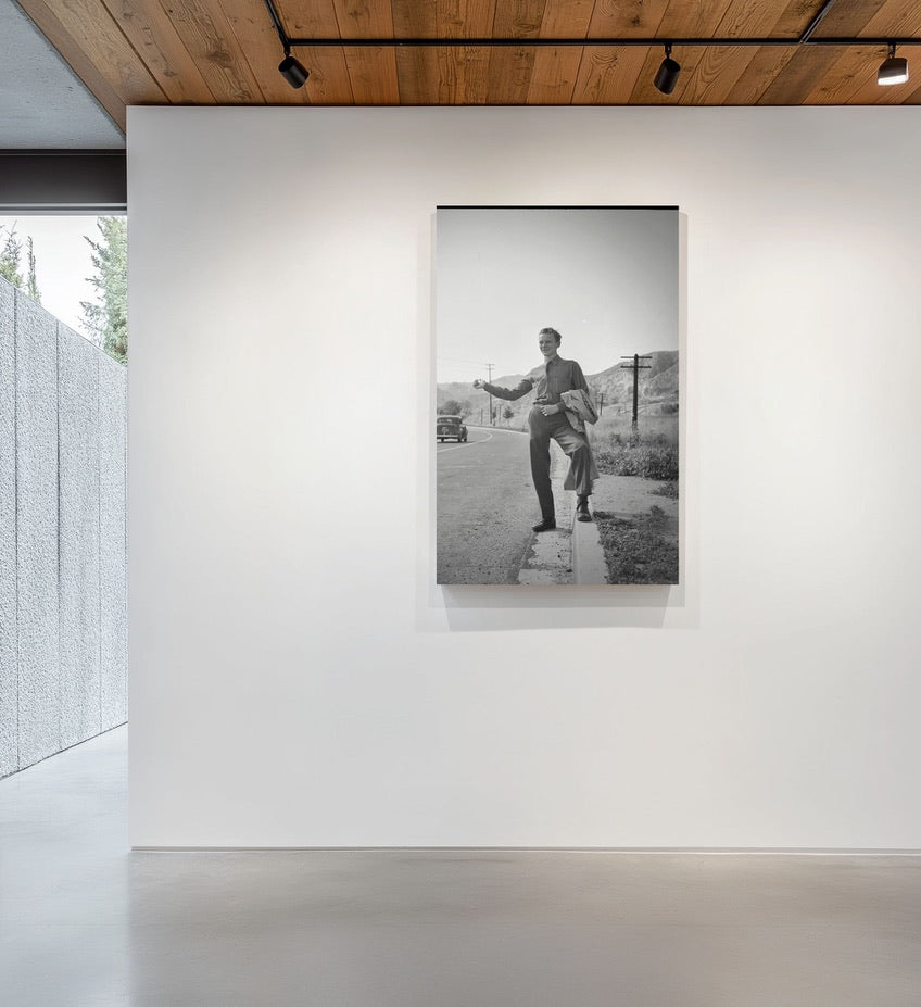 Black and white photograph wall art | 1940s California | industrial masculine decor | gift