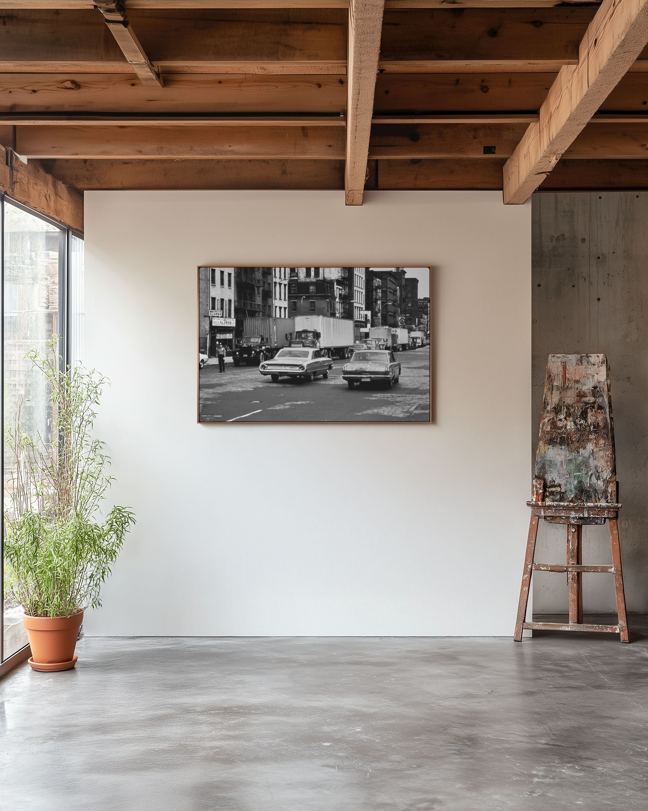 Vintage New York Street Photography | 1960s Manhattan Black & White City Print | Classic Americana Urban Wall Art | Historic NYC Photography